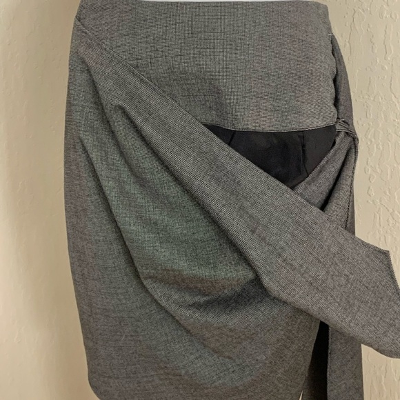 3.1 PHILLIP LIM Vintage Wool Blend Skirt Black & White Textured - Picture 4 of 15